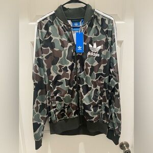 ADIDAS CAMO TRACK JACKET LARGE